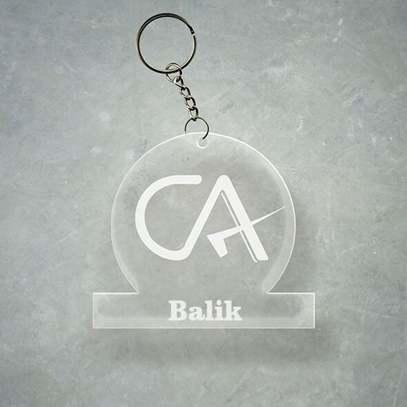 SY Gifts Chartered Accountant CA Design With Balik Name Key Chain
