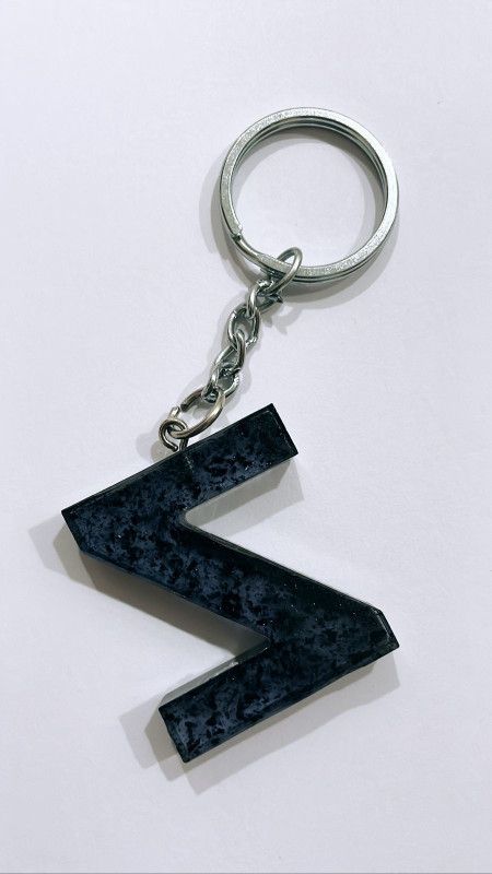 THE LIGHTINGALE Resin Key Chain - Z Alphabet Key Chain