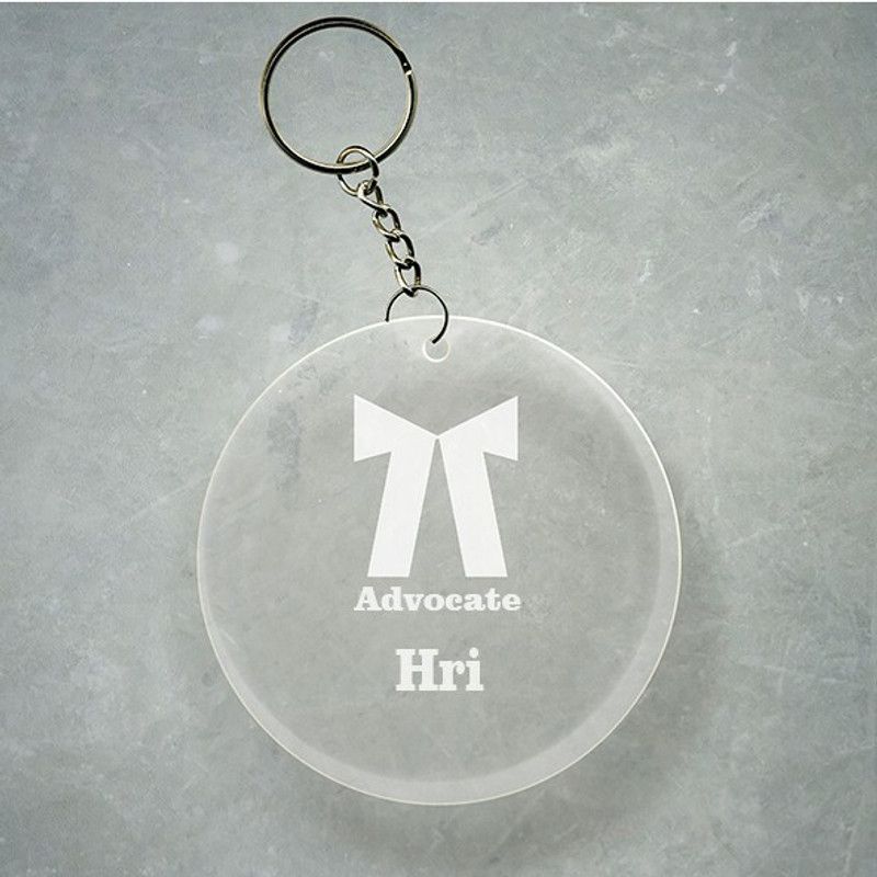 SY Gifts Advocate Logo Desigh With Hri Name Key Chain
