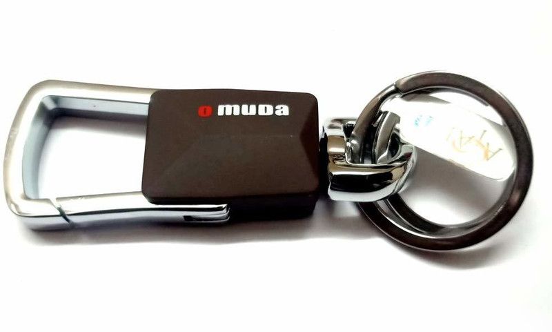 ATAR Best Gift Imported Keychain Hook Design Locking Keychian for Car, Bike, Scooty etc. Black + Silver OM18 Key Chain