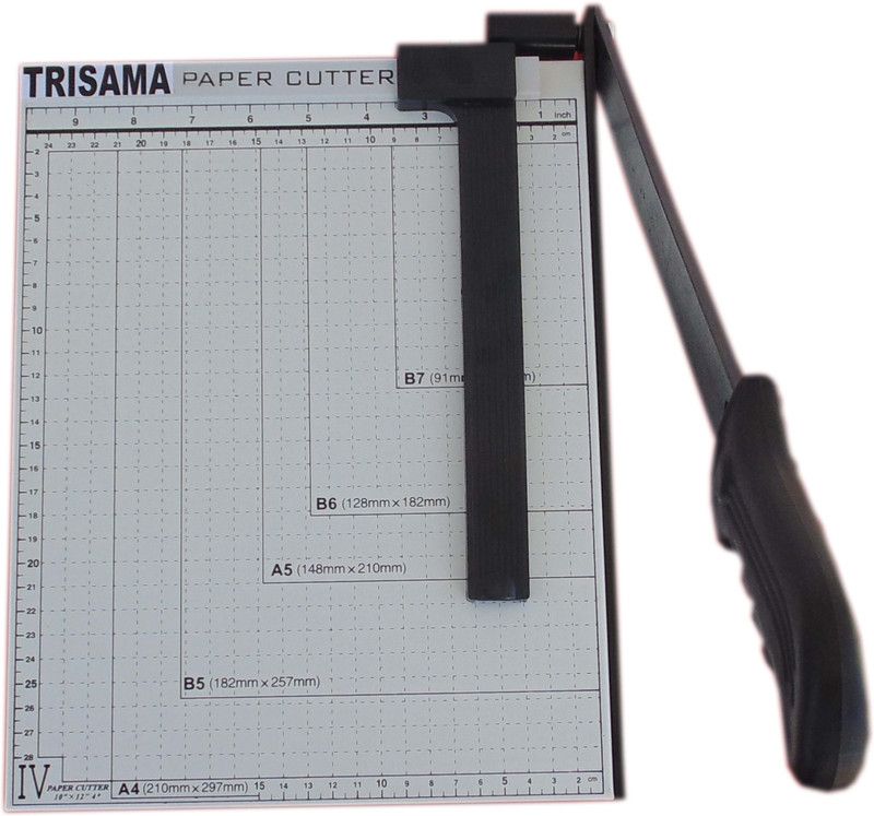 TRISAMA A4 Paper Trimmer \ Paper Cutting Machine Plastic Grip Guillotine Paper Cutter  (Set Of 1, White)