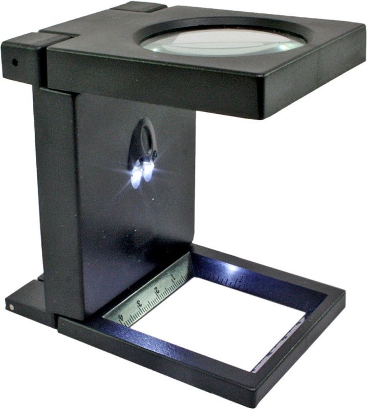 Classic 2 Led Folding 5X Jeweler's Loupe  (Black)