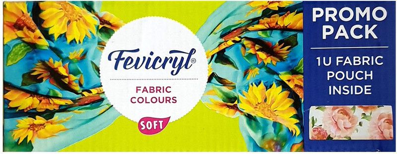 Fevicryl Fabric Colours  (Set of 10, Multicolor)