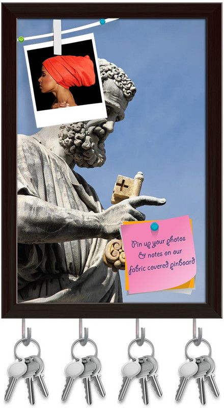 Artzfolio Statue Of Saint Peter Apostle Vatican City Italy Pinboard Dark Brown10x14.5in Cork Bulletin Board  (Multicolor 10 x 14.5 inch (25 x 37 cms))