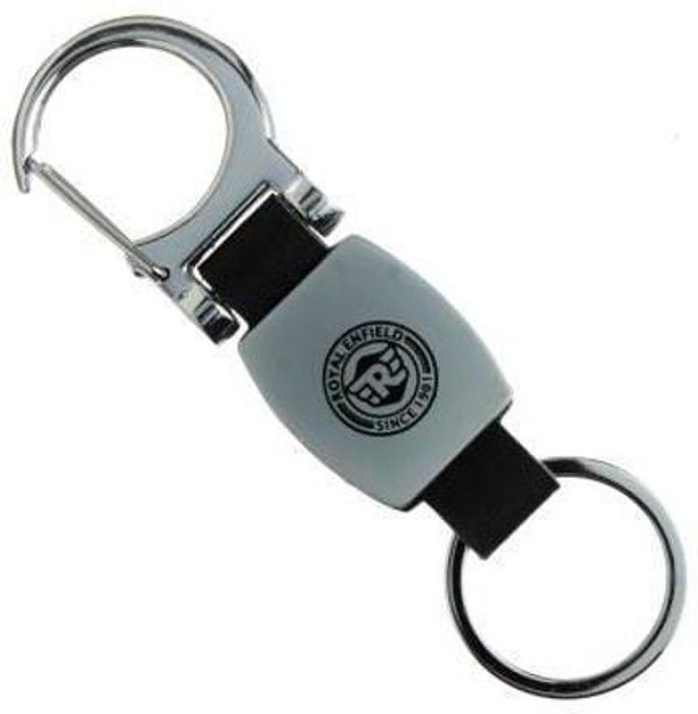 KNB Royal Enfield Black Double sided Hook Locking Key Chain
