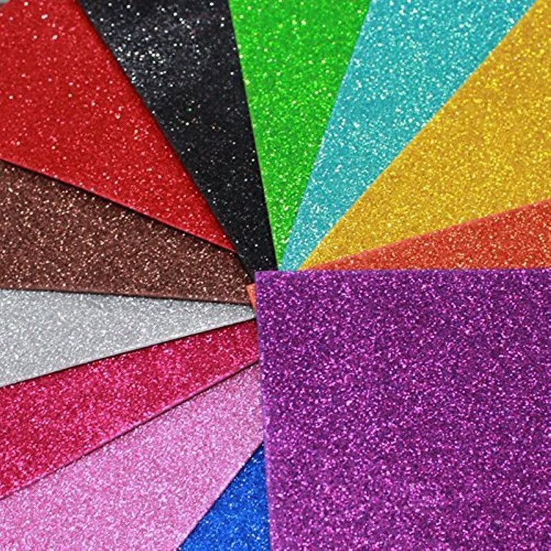 A-Mart™ Premium A4 Size Glitter EVA Foam Sticker Sheet Pack of 10 30 cm Acrylic Sheet  (2 mm)