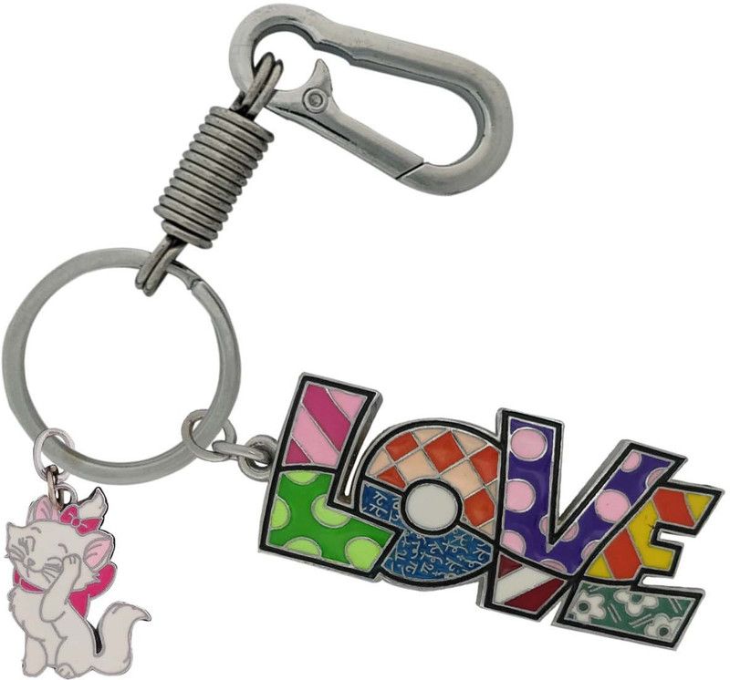 SHOKY LOOKS Love word metal high quality with cat and high quality hanging hook .for girl, boy men, women, best party gift love couple key ring Key Chain
