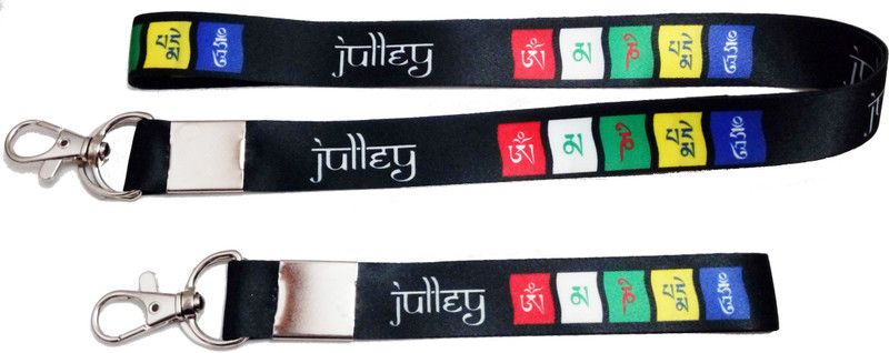 kd collections TIBETBS-BK-Tibetan Ladakh Flag Lanyard Hook Keychain Combo- Size 18inch & 7inch Key Chain