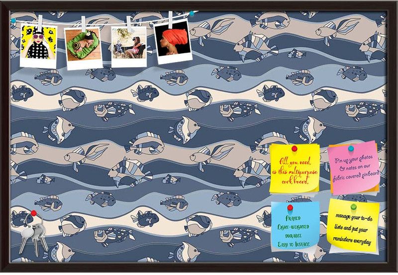 Artzfolio Cork Bulletin Board  (Dark Brown Frame 18 x 12 inch (46 x 30 cms))