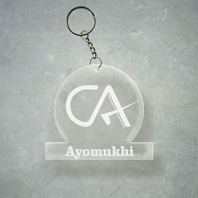 SY Gifts Chartered Accountant CA Design With Ayomukhi Name Key Chain