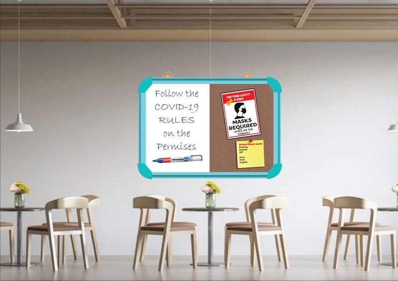 Sunway Display System NON MAGNETIC board 3*2 feet, AQUA Aluminium FRAME(CARAMEL) Board CORK Bulletin Board  (CARAMEL)