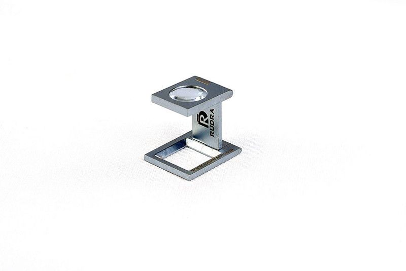 Rudra.D 10x Mini Pocket Folding Hand-held Diamond Eye Glass Magnifier Lens Magnifying Glass Eye-Loupe for Jewelers Textile Diamonds 10X Eye Glass  (Silver)