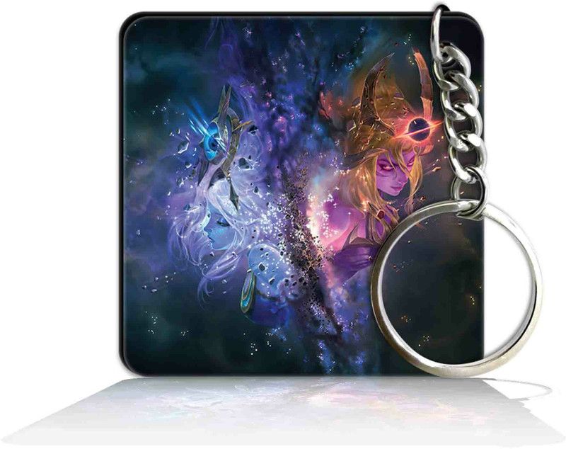 Party Gift Printed Square Keyring Keychain for Bag Purse Bike Car House Keys D205 (92) Key Chain