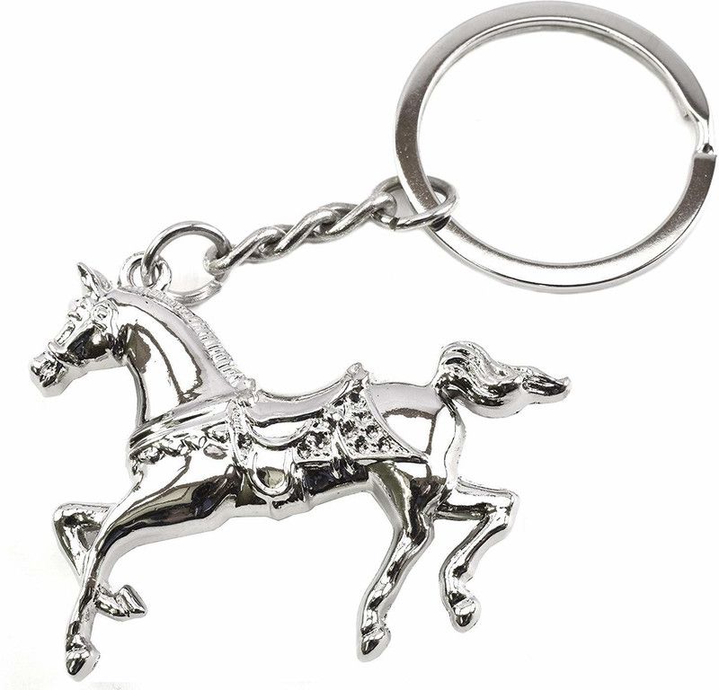 ShopTop 3D Metal Running Horse Keychain Key Chain