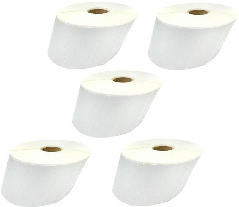 youtech Labels In Roll, Permanent Self Adhesive Paper Label  (White)