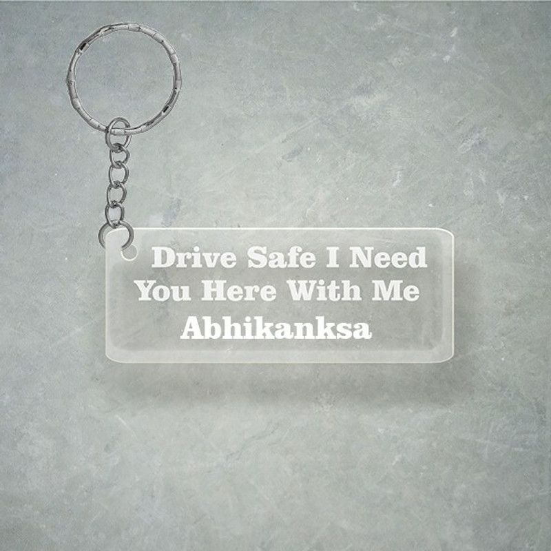 SY Gifts Drive SafeDesign With Abhikanksa Name Key Chain