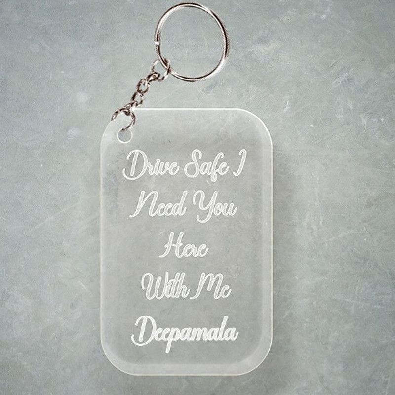 SY Gifts D2 Drive Safe Keychain With Deepamala Name Key Chain