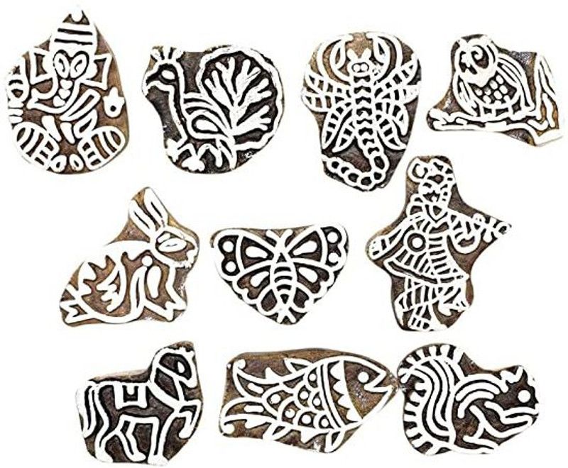 MOHINI HANDICRAFT MTAG03 Printing Blocks  (Pack of 10)