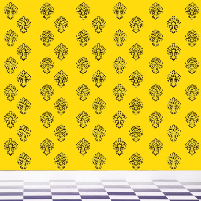 Jazzika Wall Stencils (Size:- 16X24 Inch) Pattern Theme- Immiscible Jodhpuri DIY Reusable Painting Design Suitable for Wall Decorations Stencil  (Pack of 1, Home Wall Art Decoration)
