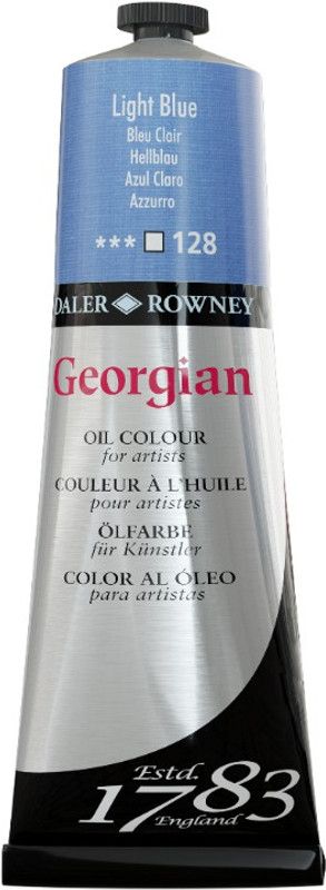 DALER ROWNEY Georgian Oil Colour Metal Tube, 225ml  (Set of 1, Light Blue-128)