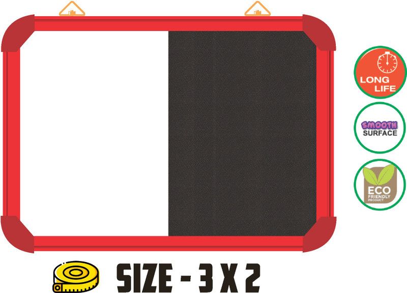 Sunway Display System Non-magnetic Board 3*2 FEET, RED ALUMINIUM FRAME(MOCCA)Bulletin Board CORK Bulletin Board  (MOCCA)
