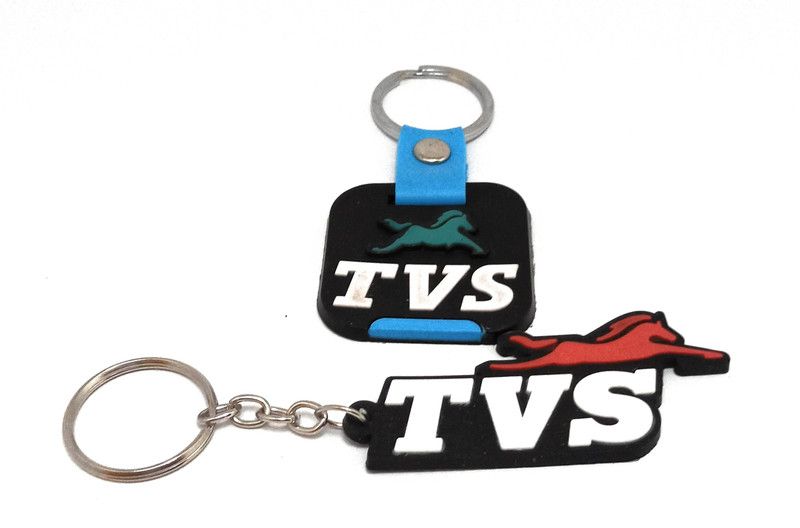 Key Era Set of 2 TVS Logo Rubber Key Chain