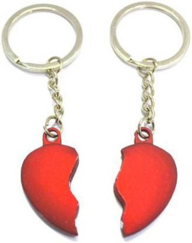 Passion Creatorz Compatible Key Chain For Broken Red Heart Metal keychain Key Chain