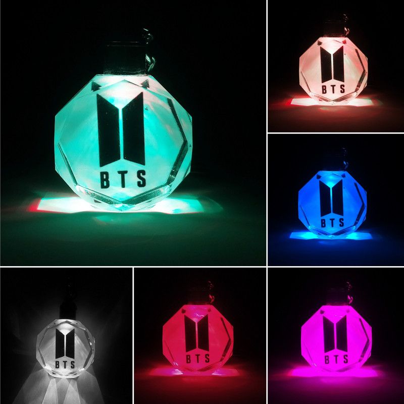 Avi enterprise BTS Keychain Light Black Signature BTS Bangtan Boys Jungkook Jimin Rap Crystal Keychain Gift Fashion Key Chain Gift Pack For BTS Army Key Chain