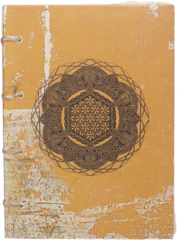 DeKulturework Flower Of Life A6 Diary Unruled 140 Pages  (Multicolor)