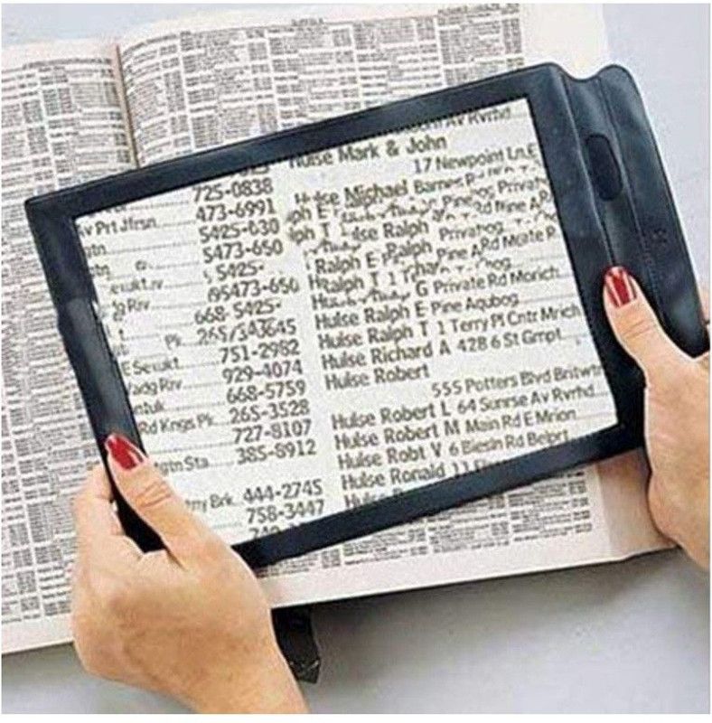 Fresnel Full Page Magnifier Lens Sheet, 3X D.I.Y Projector Lens  (Clear, Transparent)