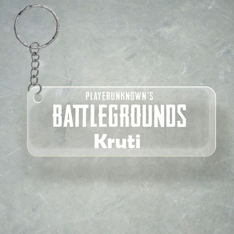 SY Gifts PUBG Design With Kruti Name Key Chain