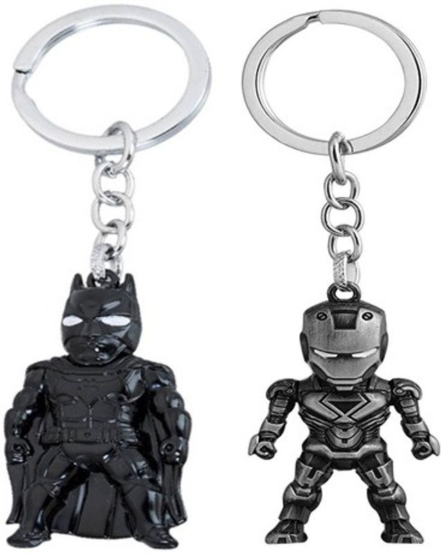 MGP FASHION High Quality Super Hero Action Figure Marvel Avengers With Batman Dawn Of Justice Metallic Film Featuring The DC Comics Movie Characters Best Party Gift For Girl Boy Keyring Carabiner Combo Key Chain