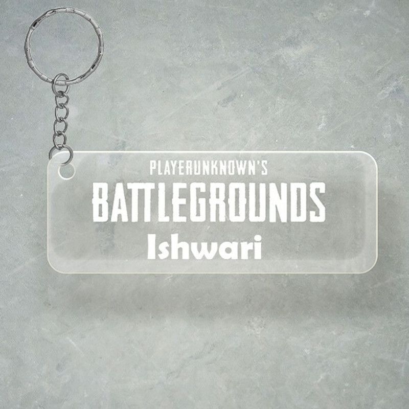 SY Gifts PUBG Design With Ishwari Name Key Chain