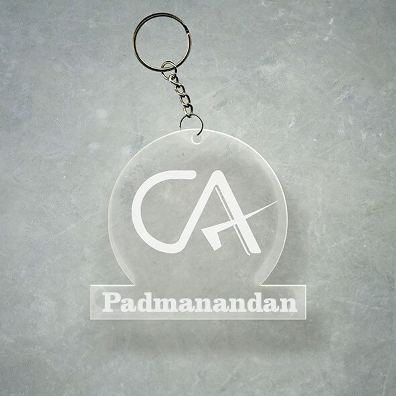 SY Gifts Chartered Accountant CA Design With Padmanandan Name Key Chain