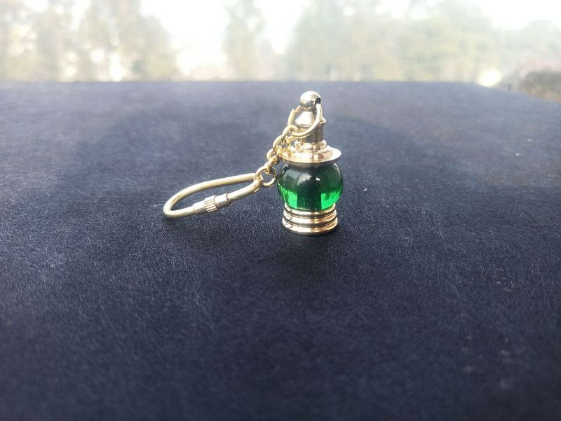Blissfull Shop Brass Lamp Keyring / Lantern Keychain for Car, Bike, Cycle and Home Keys Key Chain