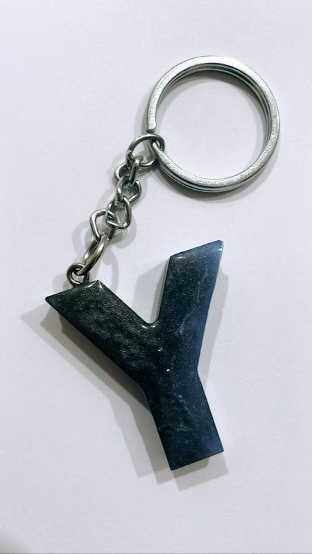 THE LIGHTINGALE Resin Key Chain - Y Alphabet Key Chain
