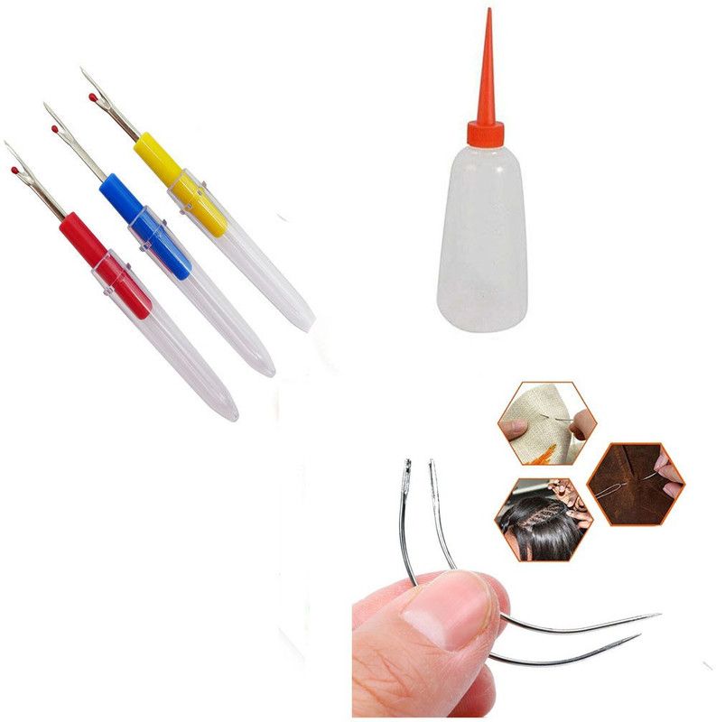 Crafts Haveli 3 Items Combo : 3 Seam Ripper, 2 Curved Needle& Machine Oil Sewing Kit