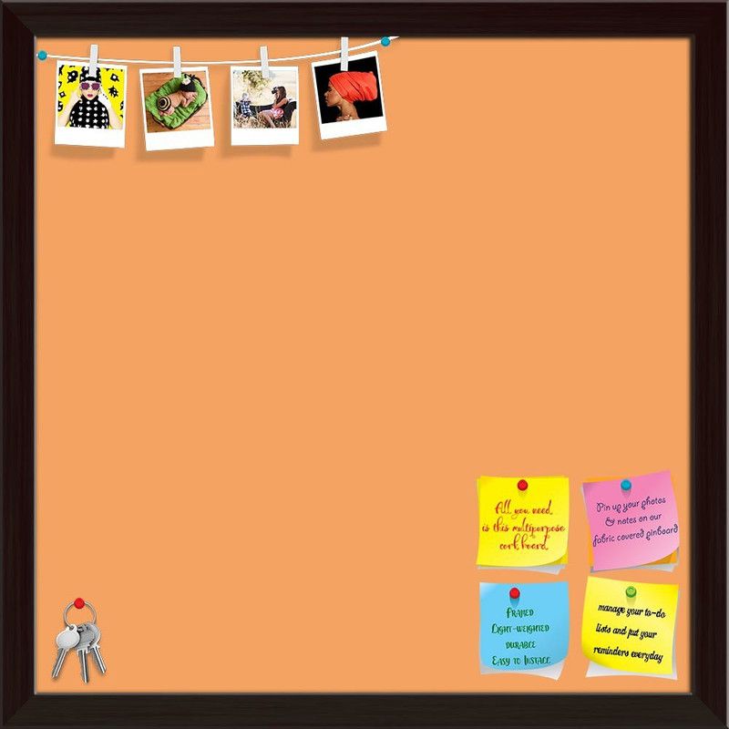 Artzfolio Browns Sandy Brown Colour Notice Pin Board Soft Board with Push Pins Cork Bulletin Board  (Sandy Brown 28 x 28 inch (71 x 71 cms))