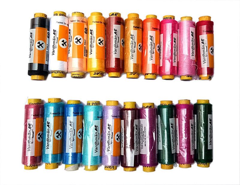 Shree Shyam MULTICOLOR Thread  (180 m Pack of20)