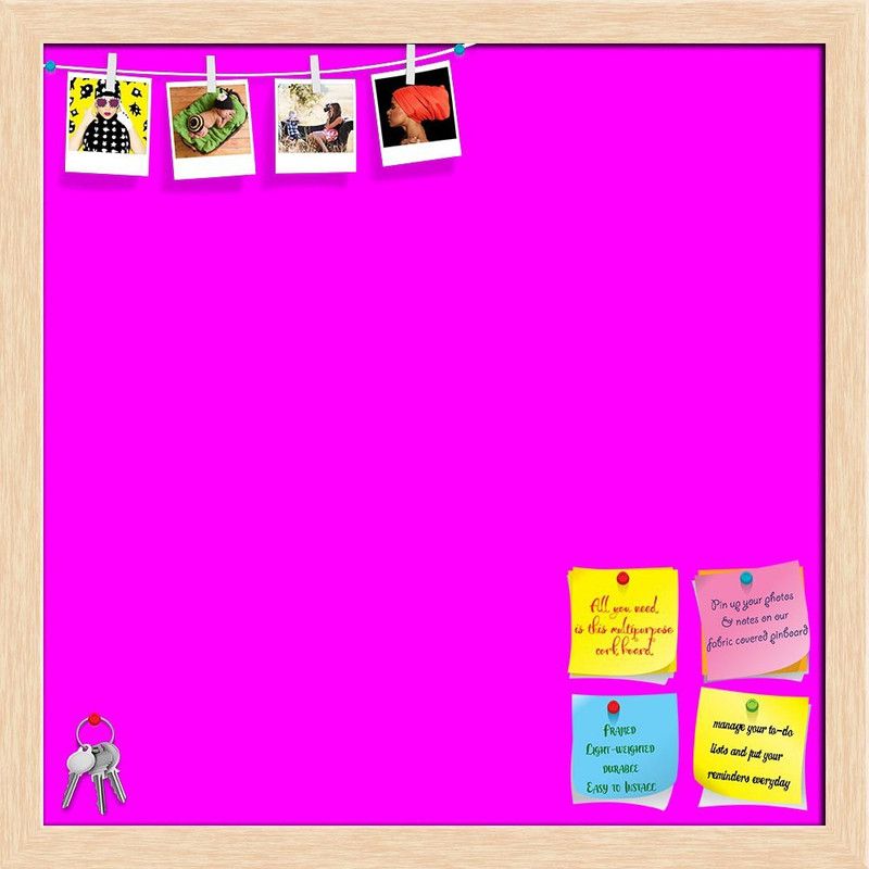 Artzfolio Purples Fuchsia Colour Notice Pin Board Soft Board with Push Pins Cork Bulletin Board  (Fuchsia 28 x 28 inch (71 x 71 cms))