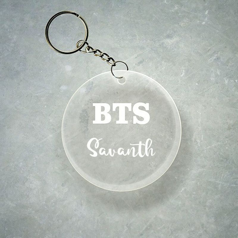 SY Gifts BTS Design With Abheri Name Key Chain