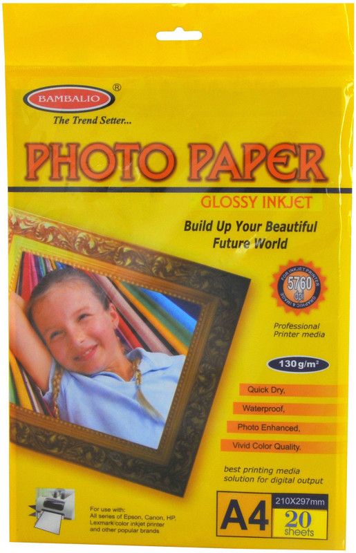BAMBALIO BPG 135-20 (Classic) 135 GSM 40 Sheets A4 Size Classic 135 gsm Inkjet Paper  (Set of 2, White)