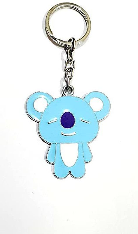 TechBytesRetail KeyWorld Premium BTS Metal Keychain For BTS Army Korean Band (BTS Blue Color) Key Chain
