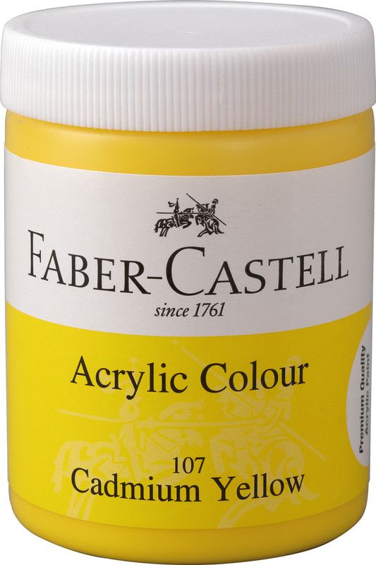 FABER-CASTELL Acrylic 140ml Jar - Cadmium Yellow 107  (Set of 1, Transparent)