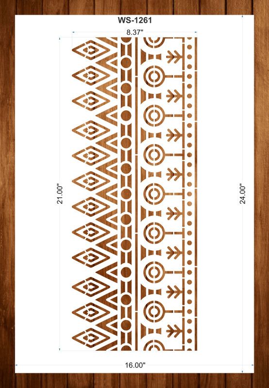 willson Modern Reusable Unique Wall stencil 16x24 WSS-1061 Wall Stencil Stencil  (Pack of 1, Modern And Contemporary)