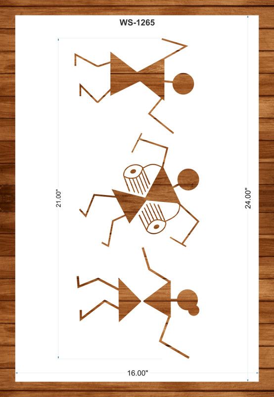 willson Modern Reusable Unique Wall stencil 16x24 WSS-1065 Wall Stencil Stencil  (Pack of 1, Modern And Contemporary)