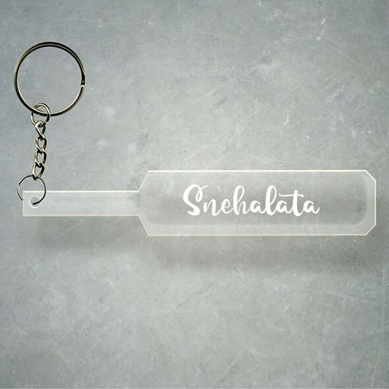 SY Gifts Cricket Bat Logo Design With Snehalata Name Key Chain