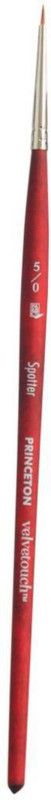Princeton Velvetouch Short Handle Spotter Paint Brush - No 5/0  (Set of 1, Red)