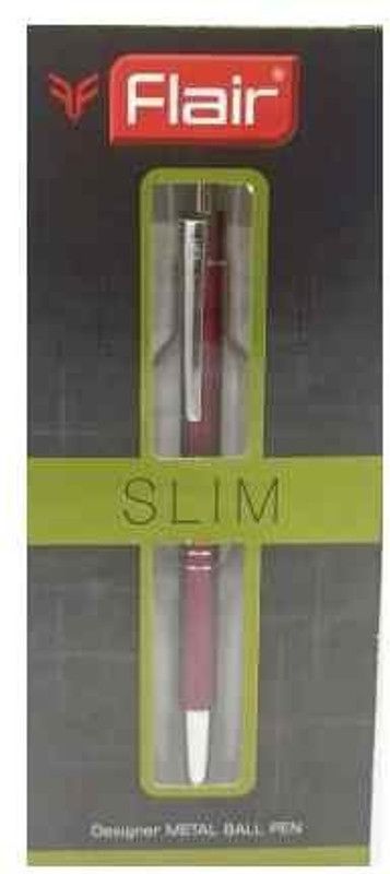 FLAIR Slim Ball Pen  (Pack of 5, Blue)