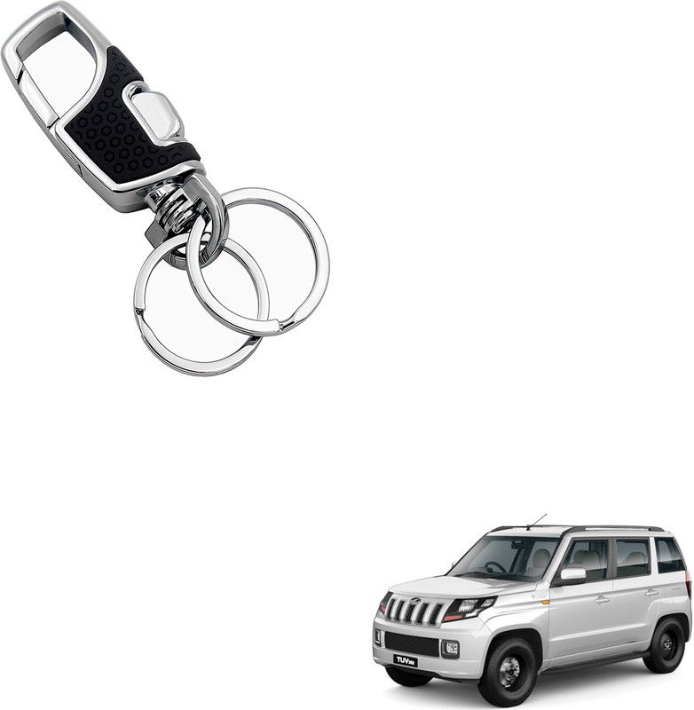 SEMAPHORE Car Luxury & Elegance Key Holder Heavy Duty(Black) Compatible with TUV300 Key Chain
